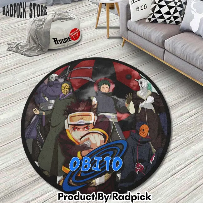 Uchiha obito round rug custom anime circle carpet  rp0002217